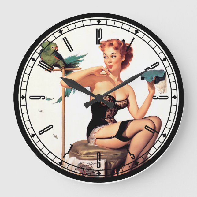 Pin-Up Girl Wall Clock (Front)