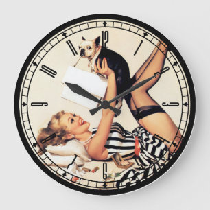pin-up girl Wall Clock