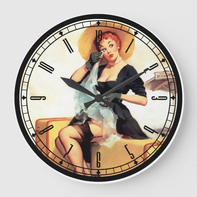 Pin-Up Girl Wall Clock (Front)