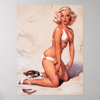 Pin Up In Bikini Poster