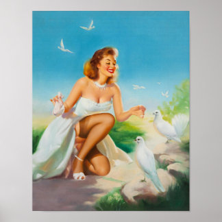 Pin-up Pleasing Her Flock Poster