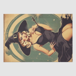 Pin-Up Potion: Retro Witch Decoupage Tissue Paper