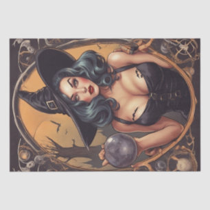 Pin-Up Potion: Retro Witch Decoupage Tissue Paper