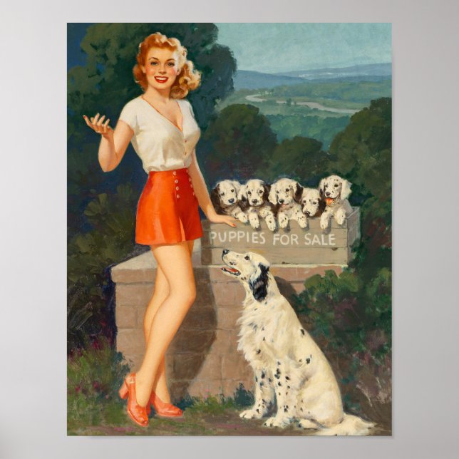 Pin-up Puppies for Sale Poster (Front)
