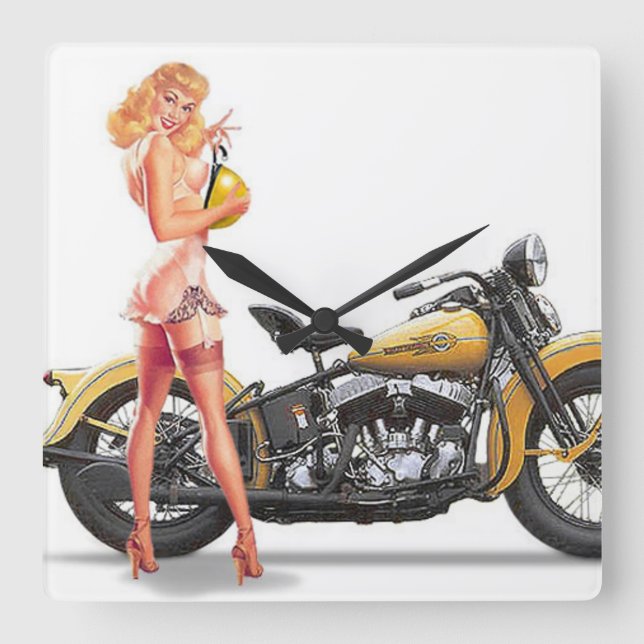 Pin Up Sexie Motor Clock (Front)