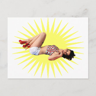 Pin Up Star Postcard