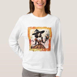 Pin-up Witch Halloween T-Shirt