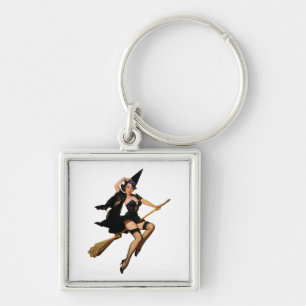 Pin-Up Witch Key Ring