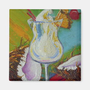 Piña Colada and Coconut by Paris Wyatt Llanso Magnet