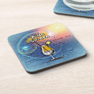 Pina Colada Cocktail (#5 of 12 Drink Recipe Sets) Coaster