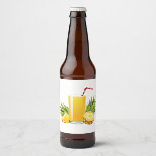 Pina Colada cocktail Beer Bottle Label