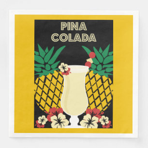 Piña Colada Cocktail Drink   Napkin