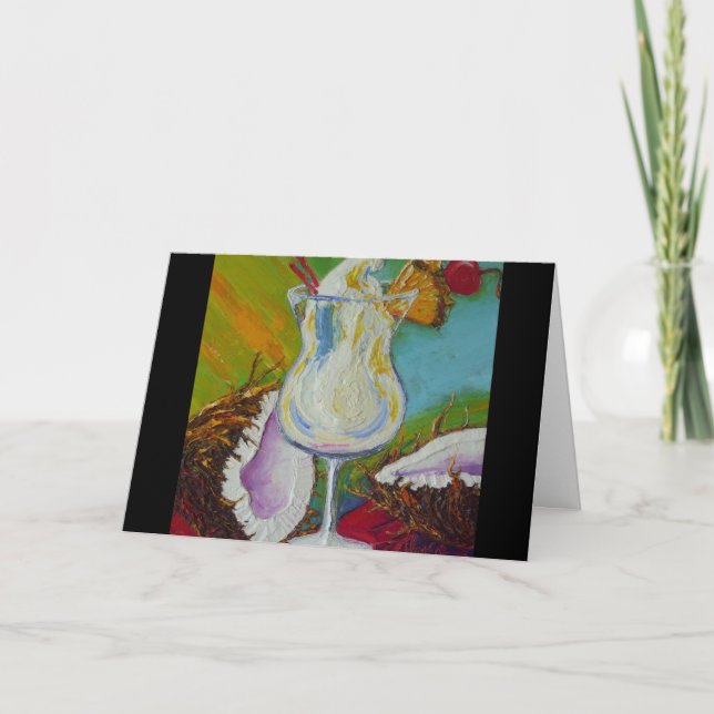 Piña Colada & Coconut Birthday Card (Front)