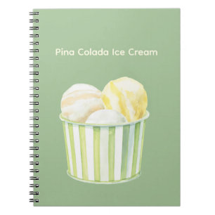 Pina Colada Ice Cream Notebook