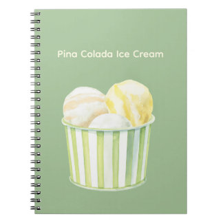 Pina Colada Ice Cream Notebook