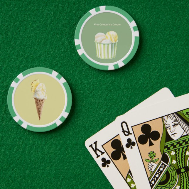Pina Colada Ice Cream Poker Chips (Poker Table (Double))
