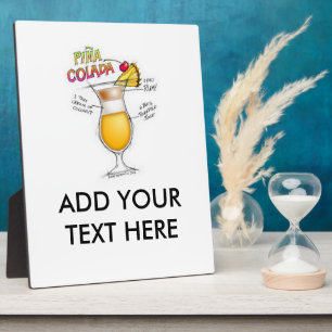 PINA COLADA RECIPE COCKTAIL ART PLAQUE