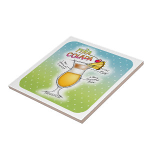 PINA COLADA RECIPE COCKTAIL ART TILE