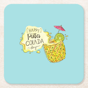 Pina Colada Themed Coaster