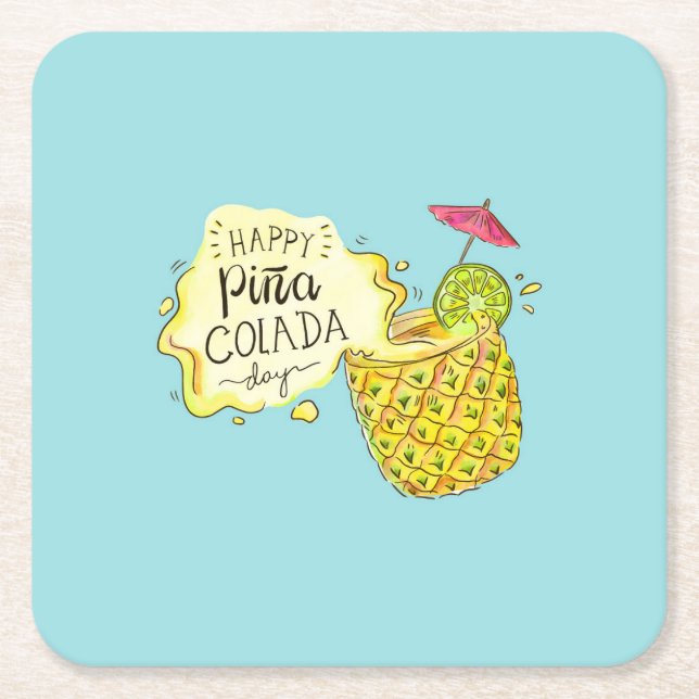 Pina Colada Themed Coaster (Front)