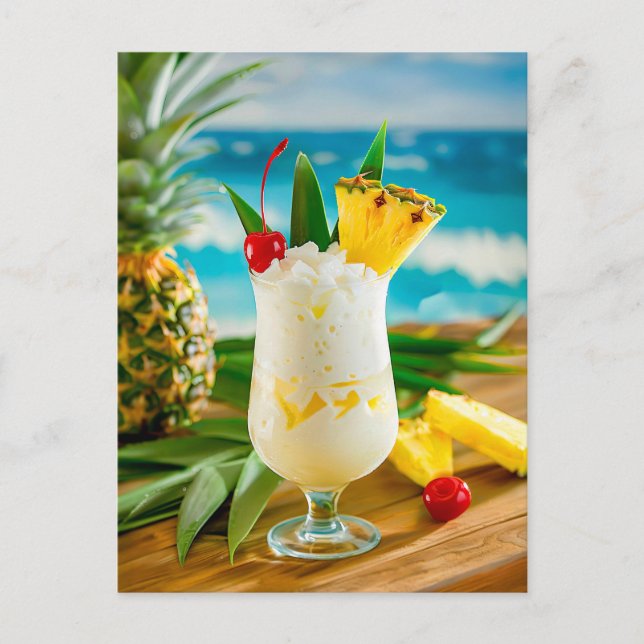 Pina Colada – Tropical Classic Holiday Postcard (Front)