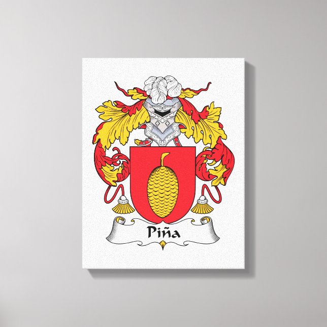 Pina Family Crest Canvas Print (Front)