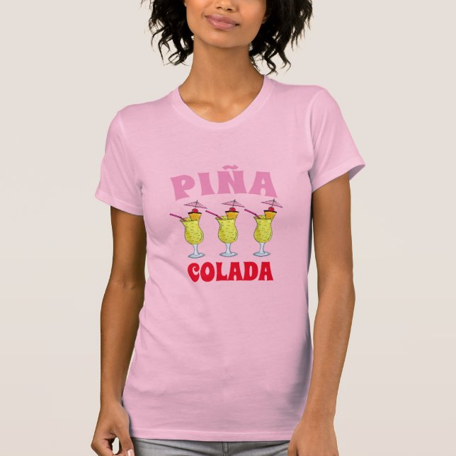 Pina Piña Colada Puerto Rican Pineapple Cocktail T-Shirt (Front)