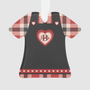 Pinafore Dress Personalised Folk Art Christmas Ornament
