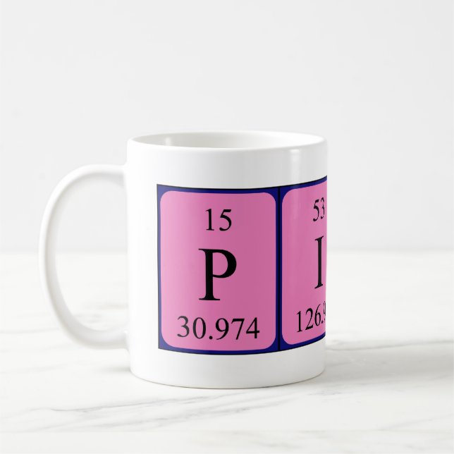Pinar periodic table name mug (Left)