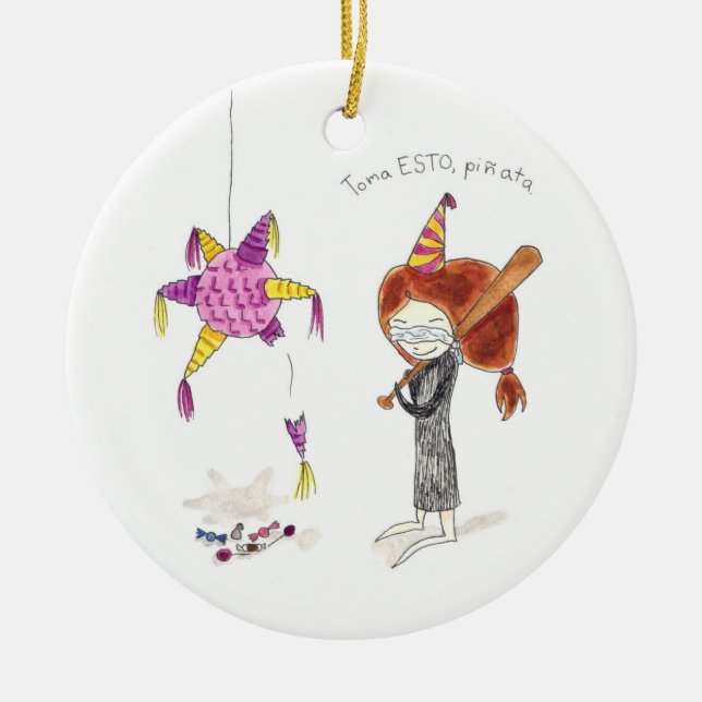 Pinata Adornos Ceramic Tree Decoration (Front)