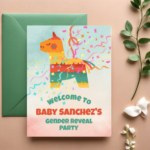 Pinata Gender Reveal Party Invitation
