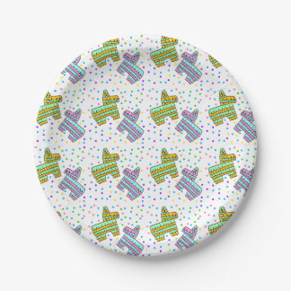 Piñatas and Confetti Paper Plate