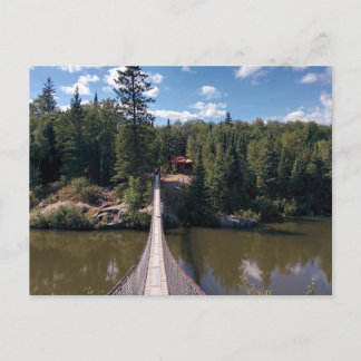 Pinawa Suspension Bridge Holiday Postcard