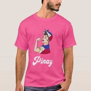 Pinay Filipina Girl Proud Philippines Flag Filipin T-Shirt