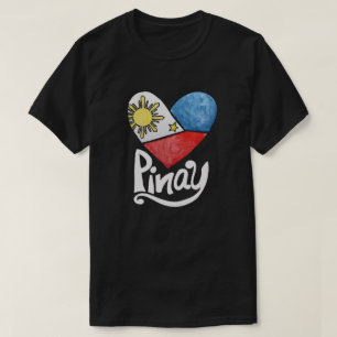 Pinay Philippines Flag Heart Filipina              T-Shirt