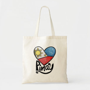 Pinay Philippines Flag Heart Filipina              Tote Bag