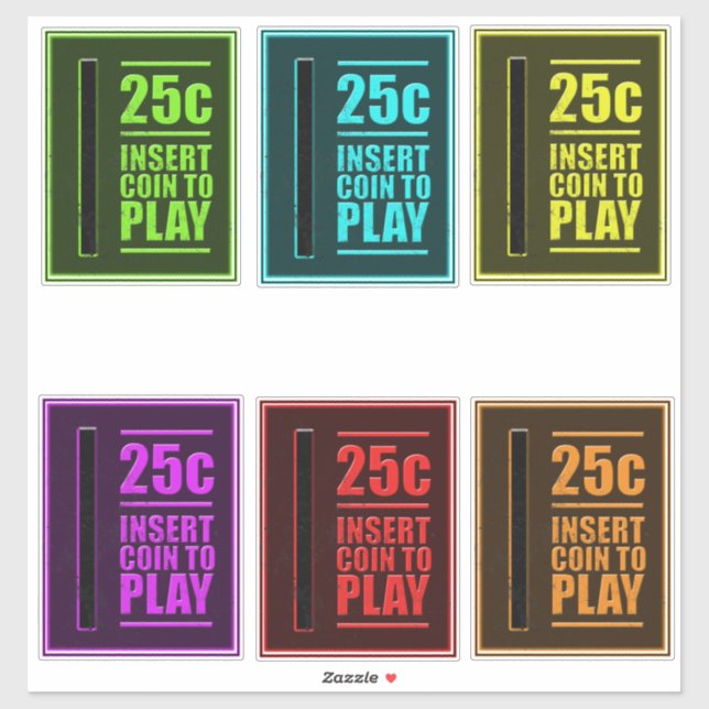 Pinball Coin Slot Sticker Pack (Sheet)