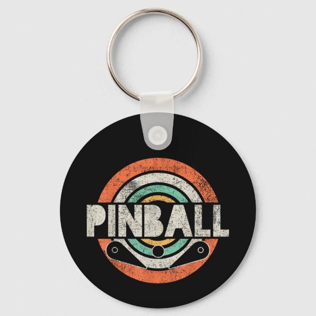 Pinball Game Vintage Key Ring (Front)