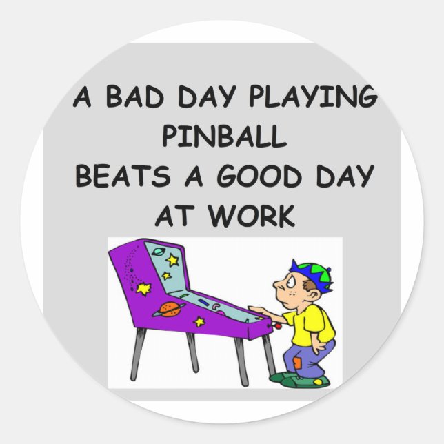 PINBALL joke Classic Round Sticker (Front)