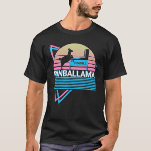 Pinball Llama Pinball Machine Retro Pinballama T-Shirt