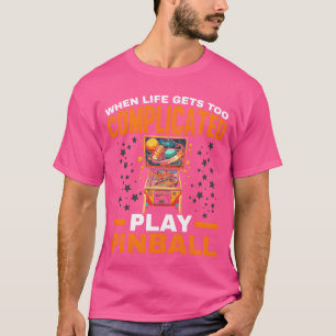 Pinball Machine Arcade Game Classic Video Game gif T-Shirt