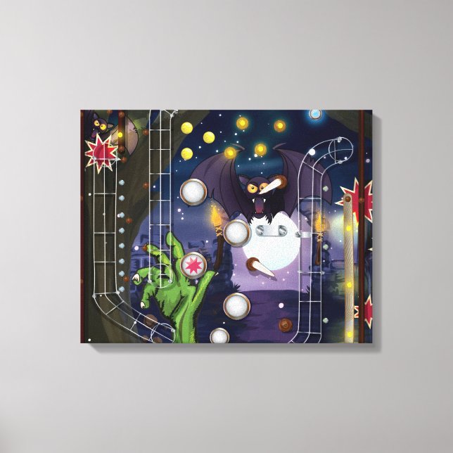 Pinball Machine Canvas Print (Front)