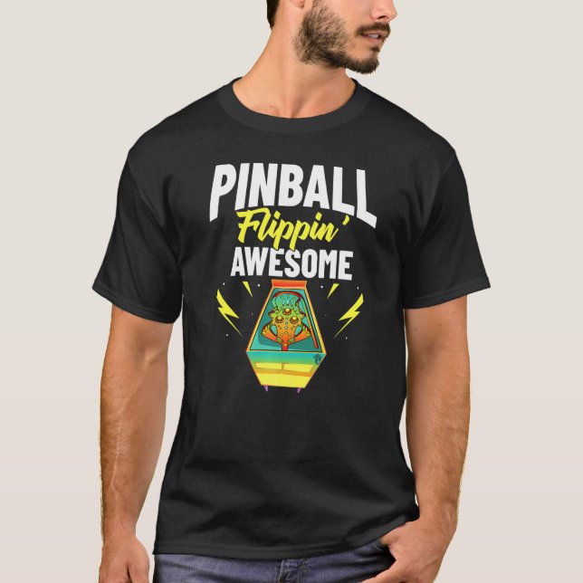 Pinball Machine Game Virtual Player T-Shirt (Front)