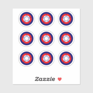 Pinball Red/White/Blue "Star" Round Target Sticker