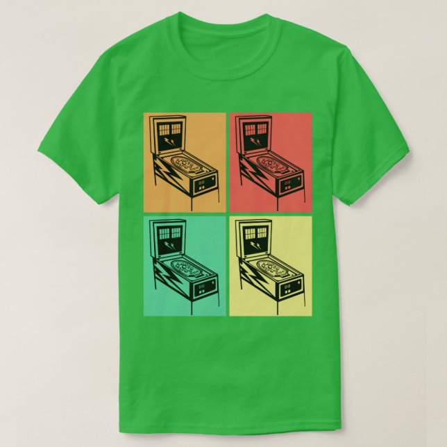 Pinball Shirt Retro Classic Vintage Arcade Shirts  (Design Front)