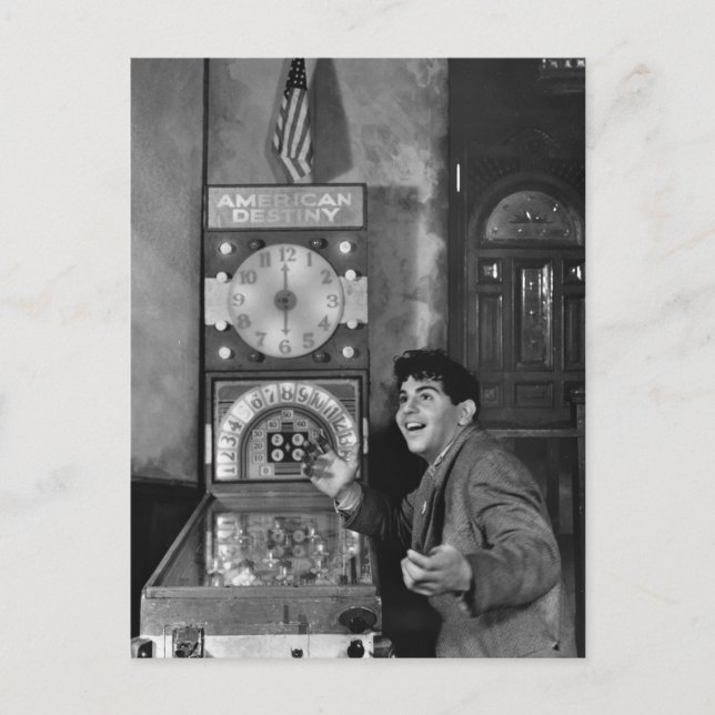 Pinball Wizard: 1940s Postcard (Front)