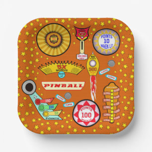 Pinball Wizard in Orange Paper Plate