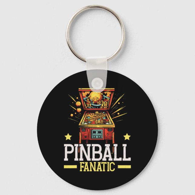 Pinbyll Machine Arcade Game Gamer Clic Video Game  Key Ring (Front)