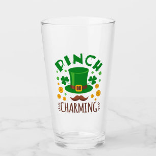 Pinch Charming Funny St Patricks Day Men Boys Glass