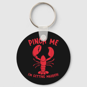 Pinch Getting Married Funny Lobster Bride Key Ring